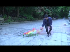 60s Farbenfrohe Rauchröhre, Hochzeitsfeier, Rauchflammen