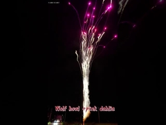 Chinesisches heißes Feuerwerk Wolf Heulen und rosa Dahlia Outdoor Großhandel Kuchen Standard Feuerwerk Kuchen