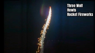 1" kleines Sky Shots Raketenfeuerwerk, drei Wolf heult Raketenspielzeug, Feuerwerk, Pyrotechnik