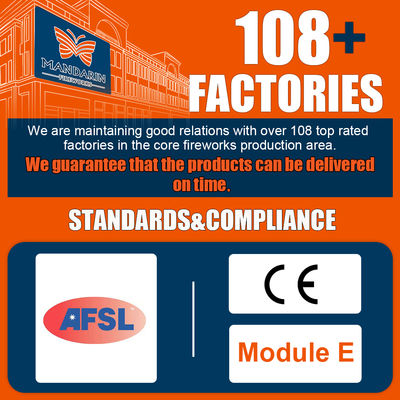 Mandarin Professional Fireworks Mortars Artillery Display Ball Shells 1.3g Pyrotechnics Balls