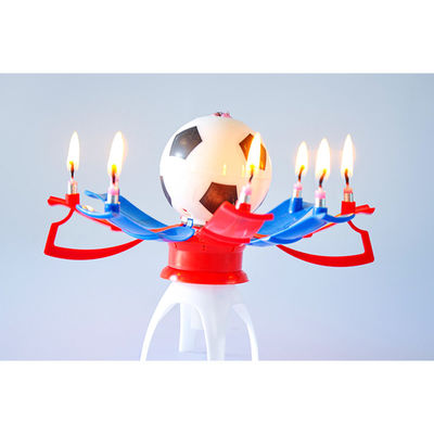 Kundengebundene Fußball-musikalische Geburtstags-Kerzen Paraffinwachs-Material