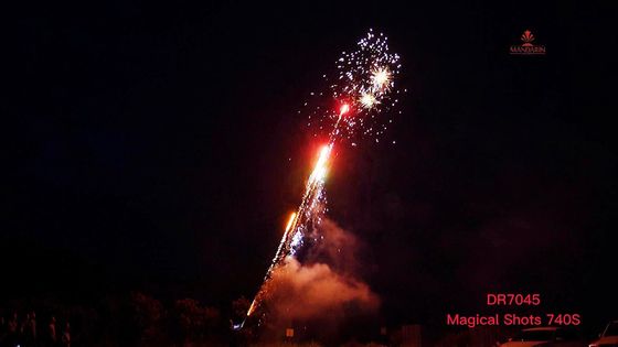 Bördelt magisches Schuss-Spucken der Mandarinen-740S Pyrotechnik-Zusammenstellungs-Satz-Feuerwerke