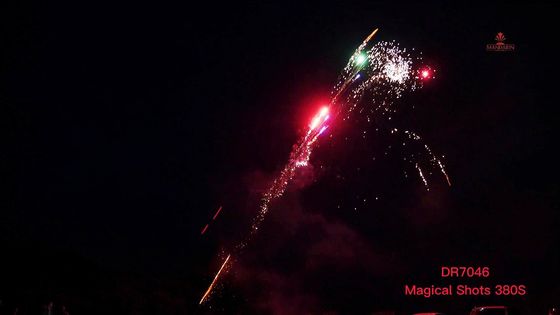 Das 380 Schuss-Spucken bördelt Familie, Pyrotechnik-, diezusammenstellungen Feuerwerk verpackt