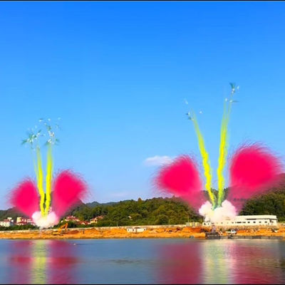 Chinesische Fabrik Tageskuchenfeuerwerk Farbrauchfeuerwerk