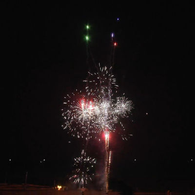 Verbraucherkuchenfeuerwerk 49 Schüsse Kunststoffrohrfeuerwerk für frohe Weihnachten und neues Jahr Outdoor-Party