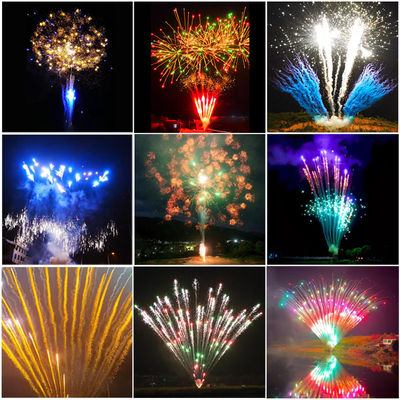 Liuyang Mandarin Factory Wholesale 1.2 Inch 108 Shots W Shape Paper Cake Fireworks 1.3g Un0335 Professional Gold Cake Fireworks