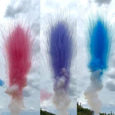25 Schuss Feuerwerk Günstiger Preis Chinesischer Großhandel Farbiger Rauch Tageslicht Kuchen Feuerwerk Professionelle Rauchfackeln Bomben für Hochzeiten
