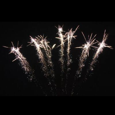 Liuyang Mandarin Feuerwerk 1.4G Feuerwerk 1.2 '' 7 Schüsse Einzeileiste Fan-Form Feuerwerk Kuchen Chinesisches Festival Feuerwerk