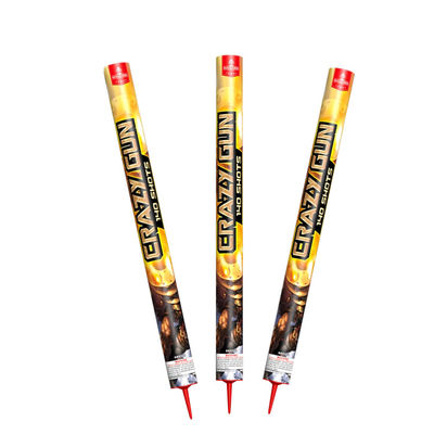 Verrücktes Gewehr Roman Candle Fireworks Pyrotechnics 140 Schüsse 10kg für den Export