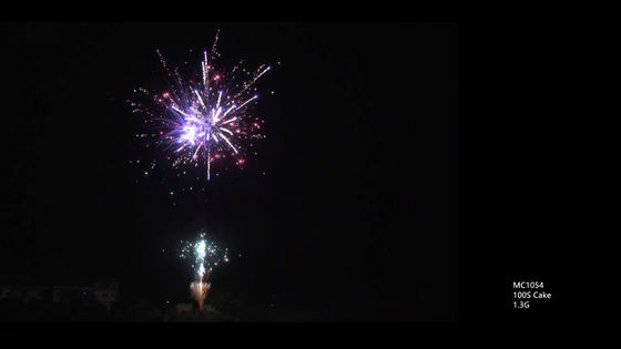 Schüsse des Mandarinen-Fachmann-100 begrüßen Pyrotechnik